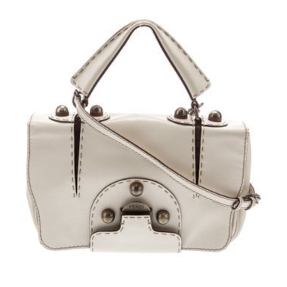 Cream Fendi F3 Secret Code Handbag